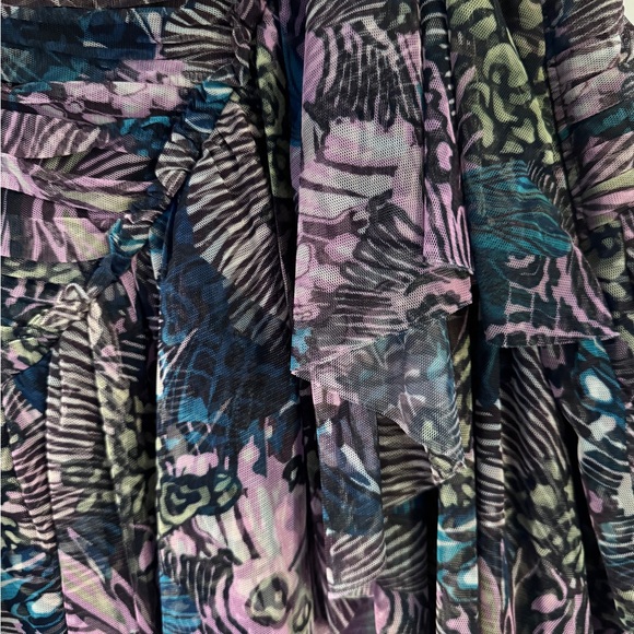 Anthropologie Asymmetrical Skirt in Pink and Blue - Picture 3 of 4